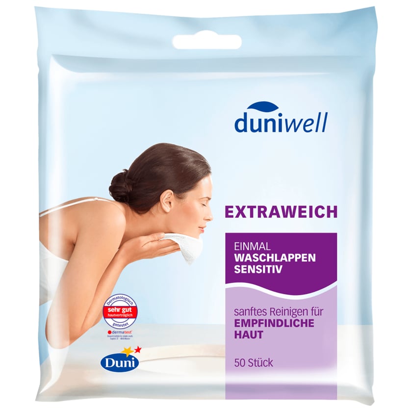 Duniwell Einmal-Waschlappen sensitiv 20x20cm 50 Stück